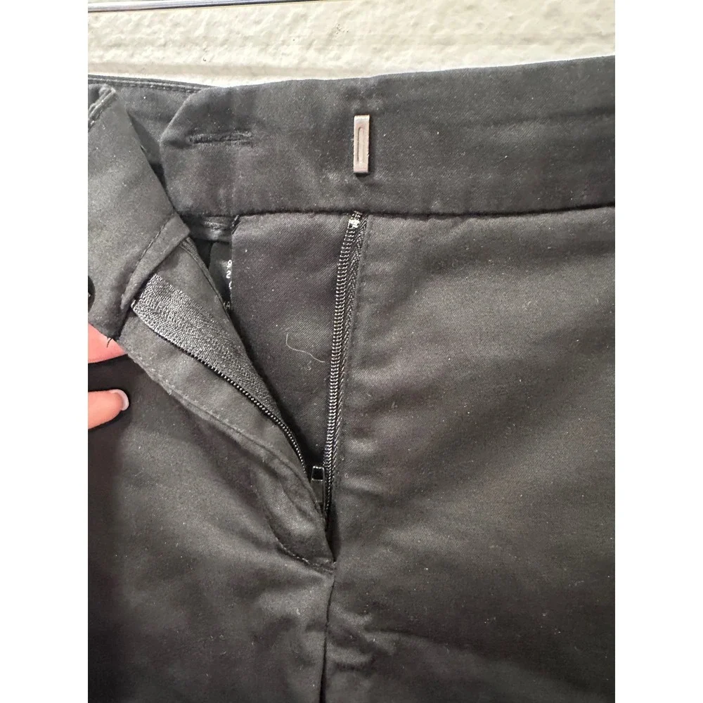 Dalia Collection Womens Black Scalloped Hem Modern Fit Shorts Size 6‎ Pockets